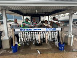 Five friends enjoying a cruises and fishing experience in IN