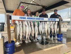 5 people fishing in Indiana on cruises and fishing trip