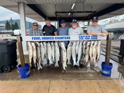 8 rainbow trout caught on a fishing trip in IN