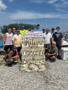 Group of 12 people fishing in Ohio