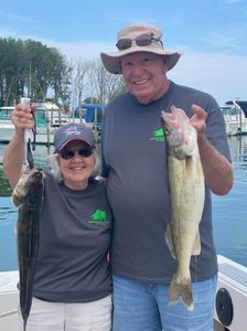 Two people fishing for big fish in Marblehead