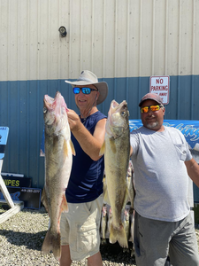 Two people fishing in Marblehead