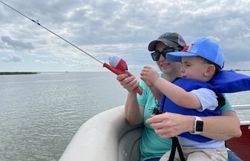 Anglers fishing at the scenic Port O'Connor coastline