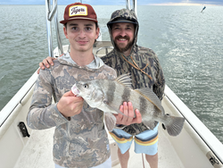 Nice black drum using trolling and bait casting in Port O'Connor!