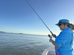 Perfect day for trolling and drift fishing on calm waters. Clear conditions made for an exciting adventure!