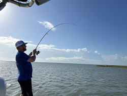 Great action with light tackle jigging in Port O'Connor! Clear conditions made for an exciting day on the water.