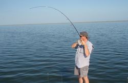 Angler enjoying the view at Port O'Connor