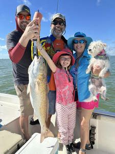 Great redfish action today using light tackle and drift fishing techniques!