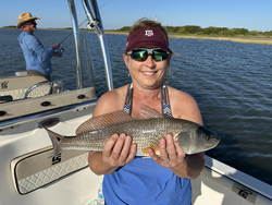 Nice redfish caught trolling in the calm waters around Port O'Connor!
