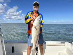 Nice redfish using light tackle and drift fishing techniques in clear conditions!