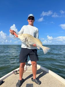 One person fishing in LA