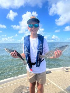 Two spotted weakfish caught while fishing in LA