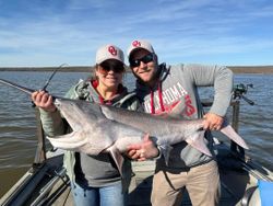 Hooked a giant paddlefish! 🎣 #FishingAdventure