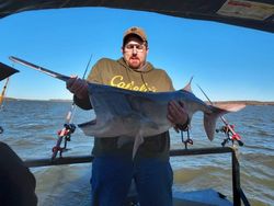 One person fishing in OK