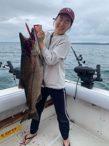 Angler with big fish in Mexico