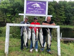 4 Chinook and Coho Salmon, big 29-inch fish caught in NY