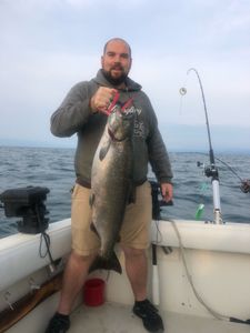 Coho salmon, 27-inch fish caught while fishing in Mexico