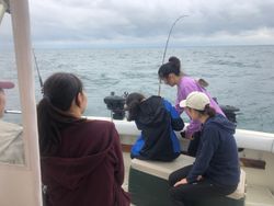 Two people fishing in Mexico