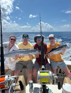 Two wahoo fish and cobia caught in Charleston, South Carolina