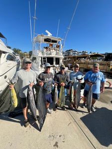 4 wahoo fish caught on a fishing cruise in Charleston