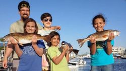 Two anglers with their catch in Florida