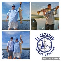 5 people fishing for 3 big fish at Jacksonville Beach