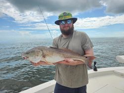 One redfish caught while fishing in Jacksonville Beach