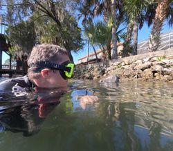 Adventurous person enjoying water sports and fishing tours in Crystal River