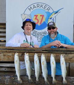 Five spotted weakfish caught while fishing in Corpus Christi