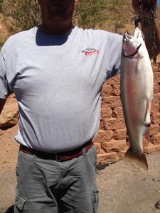 Scenic landscape with a fisherman in UT