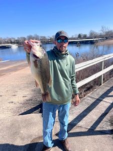 Angler enjoying fishing tour at Osage Beach