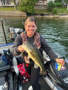One person fishing at Osage Beach