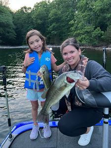 Largemouth bass caught by two anglers in Osage Beach