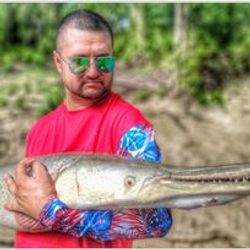 Fisherman with a catch in TX