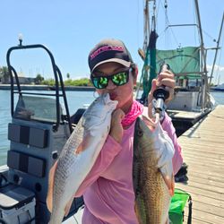 Reeling in a perfect Port Aransas redfish!