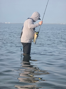 Light tackle drift fishing adventure at Conn Brown Harbor with partly cloudy skies - perfect conditions for an exciting day on the water!