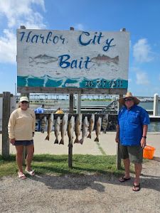 Two people enjoying a fishing and hunting adventure in Port Aransas