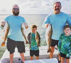 Redfish, four big fish caught in Port Aransas