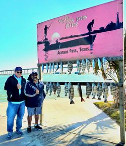 Two anglers with a great catch of fish in Port Aransas
