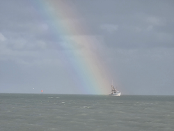Drifting through Port Aransas with light tackle and an eye on those storm clouds!