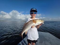 Angler with a large fish caught in Port Aransas