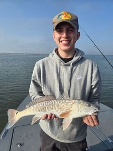 Proud angler displays their latest catch, a glistening fish, after a successful day on the water. The vibrant expression on their face reflects the thrill of the moment, capturing the excitement of this fishing adventure.