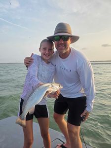 Spotted Weakfish, a 16-inch fish, caught while fishing in Port Aransas