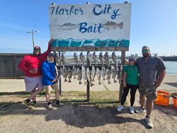 Stocking up on bait for a day of fishing.