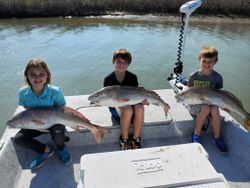 Three redfish caught in Port Aransas