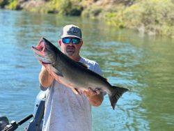 Lone angler fishing in Granite Bay