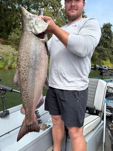 A person fishing in Granite Bay