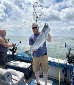 Two people fishing in WI