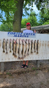 Three big fish caught during a fishing trip at Lakeside Marblehead
