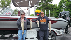 4 large fish caught at Lakeside Marblehead during a fishing trip